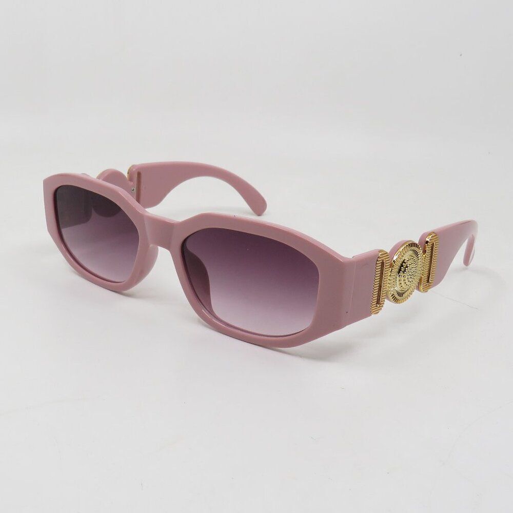 Fashion Sunglasses Retro Pale Pink/Pink Gold Vintage Fashion Irregular Frame